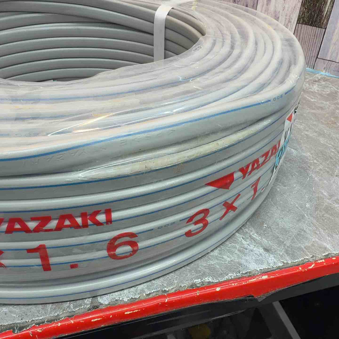 【未使用品】YAZAKI 電線 VVFケーブル 3ｘ1.6ｍｍ 100ｍ巻 200V専用 【八潮店】