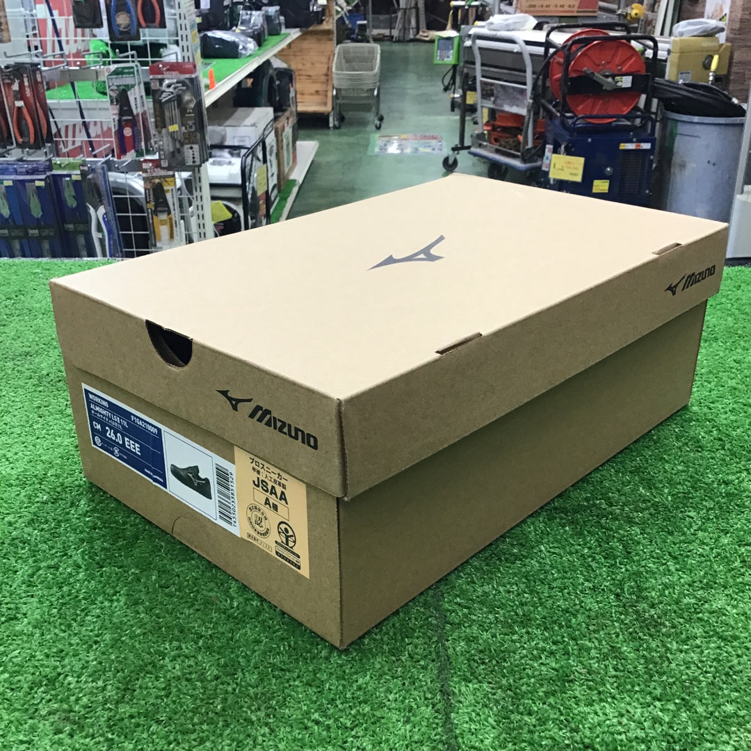 【未使用】 ミズノ 安全靴 オールマイティ LSII11L ブラック×ダークシルバー F1GA210009 26.0cm 【桶川店】