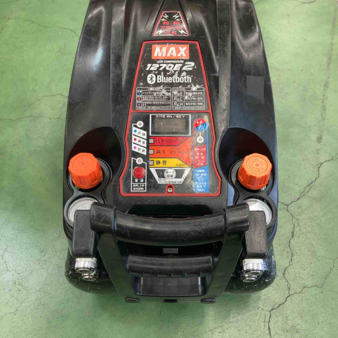 【決算セール！中古品】 マックス/MAX エアコンプレッサー・AK-HH1270E2_ブラック 【桶川店】