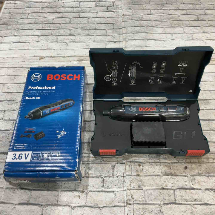 ◇ボッシュ(BOSCH) 3.6Vコードレスドライバー (ドライバービット・キャリングケース・充電コード付き)Bosch GO【川口店】