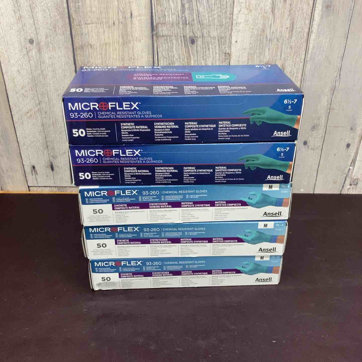 【未使用品(店頭展示品)】 Microflex(アンセル) 93-260 ニトリルネオプレン手袋 500枚×10箱セット S/M/Lサイズ 【東大和店】