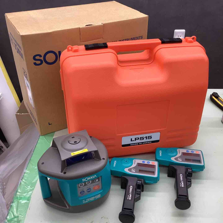 【ソキア】自動整準レベルプレーナー LP-515 (受光器 2個・ロッドクランプ 2個)・三脚・ケース付 LP515【越谷店】