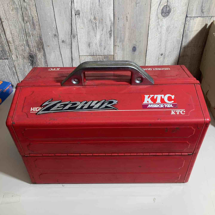 ◇KTC TOOL BOX 工具セット　工具欠け有、追加工具有、軽微の箱の歪み有【戸田店】