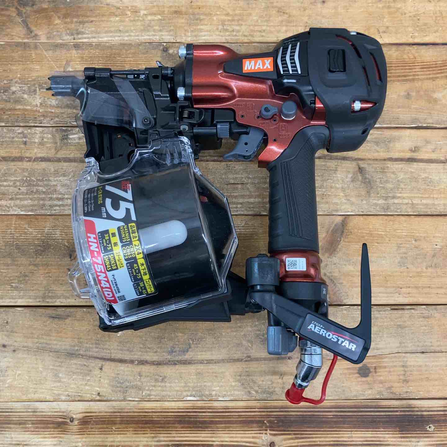 【未使用(店頭展示品)】★マックス(MAX) 高圧エア釘打ち機 HN-75N4(D)-R【東大和店】 未使用店頭展示品】 マックス(MAX) 高圧エア釘打ち機 HN-75N4(D)-R