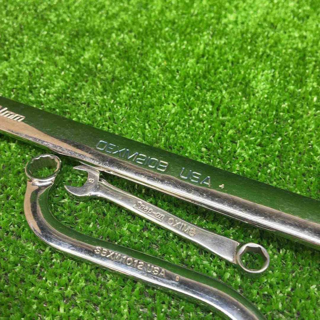 スナップオン S型レンチ SBXM1012、コンビネーションレンチ OEXM210B、OXIM8、ロングストレートメガネレンチ XDHFM1719、XDHFM1012、メガネレンチ XBM1214S 6点セット【藤沢店】