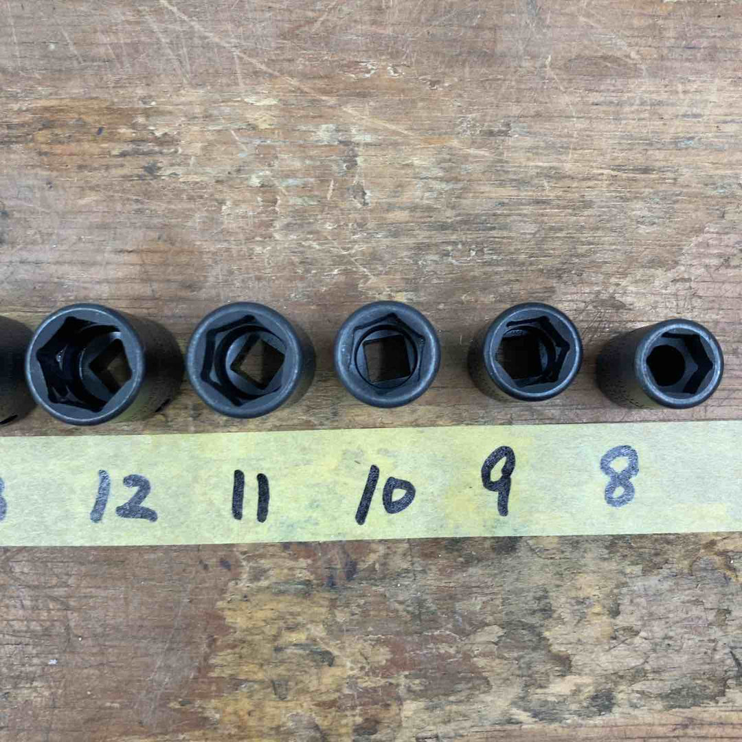 ▲スナップオン(Snap-on)1/4sq インパクト シャローソケット 8pscセット 8-15mm 108IMTMM【柏店】