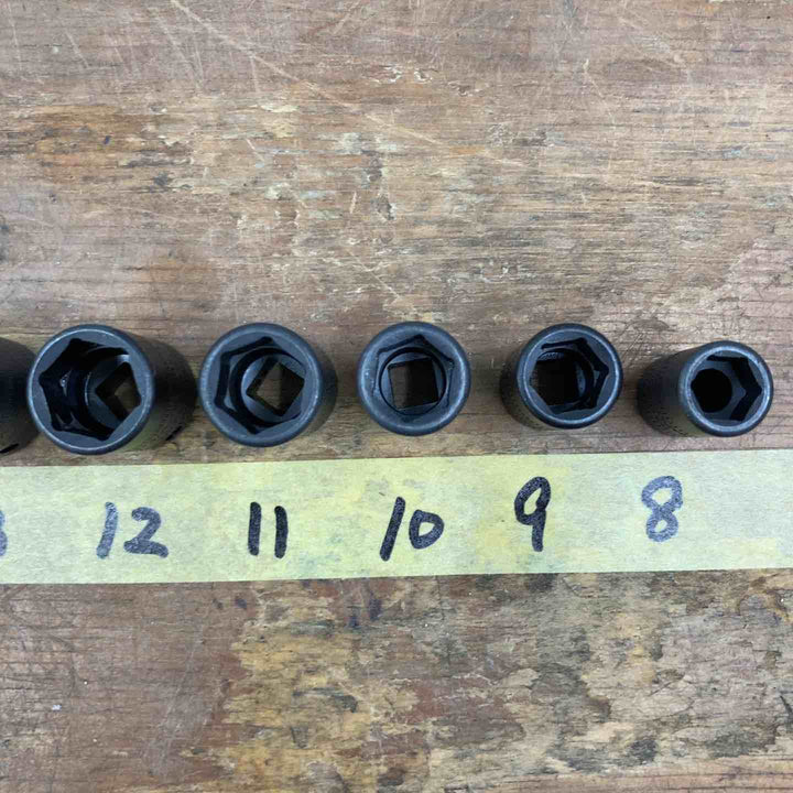 ▲スナップオン(Snap-on)1/4sq インパクト シャローソケット 8pscセット 8-15mm 108IMTMM【柏店】