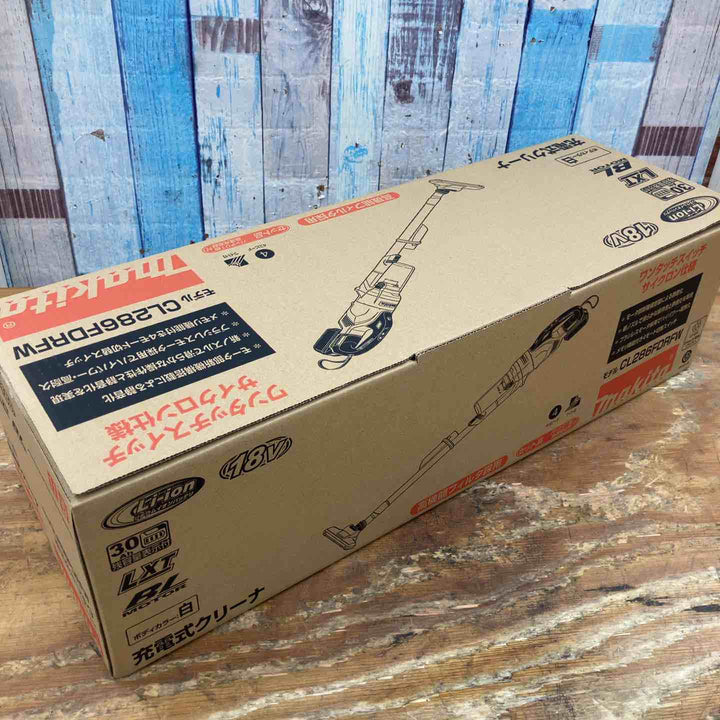 【未使用品】★マキタ(makita) コードレスクリーナー CL286FDRFW 18V サイクロン一体型 純正 バッテリー、充電器付き【柏店】