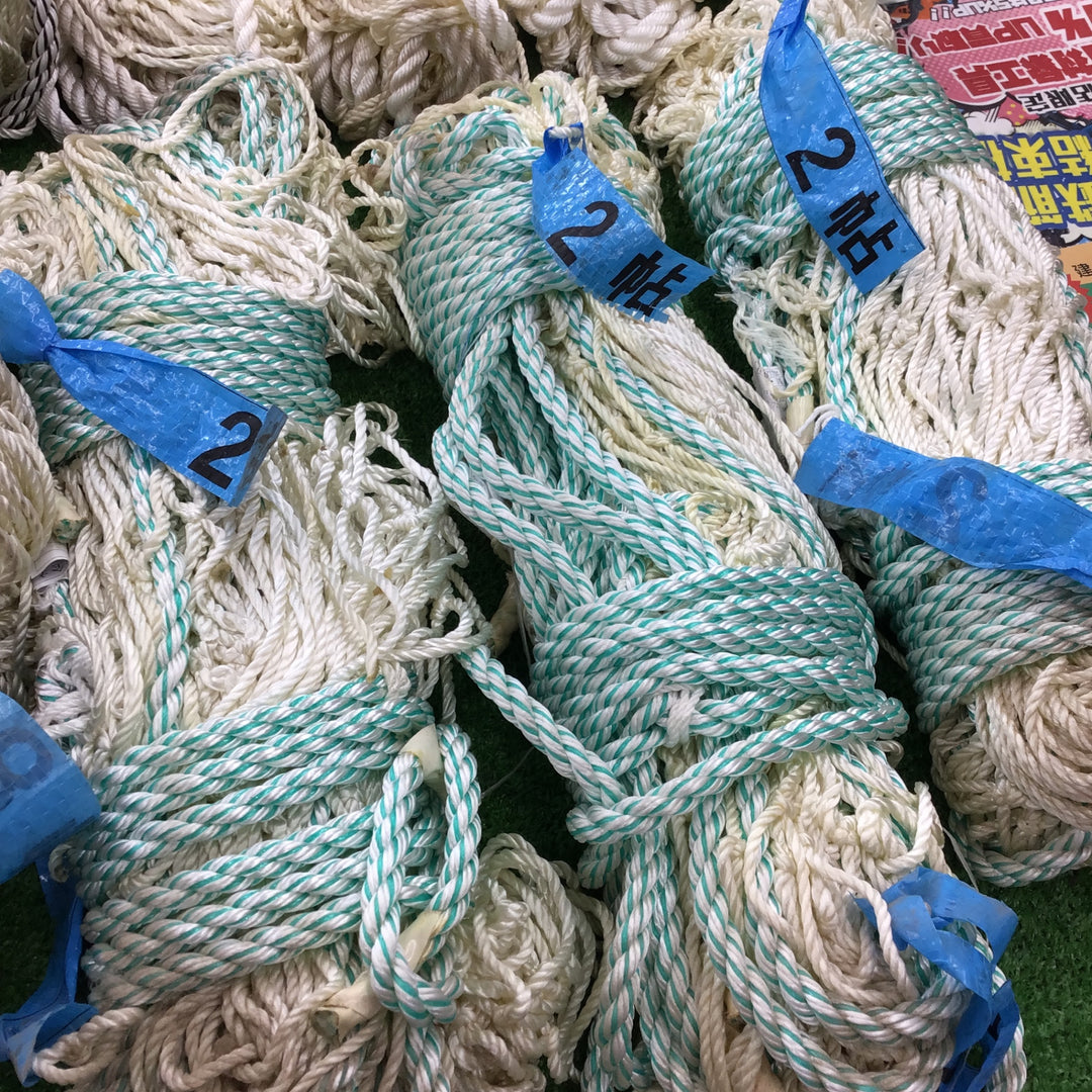 【中古・保管品】 現場用 安全ネット・フックセット ネット13本、フック30個 転落・落下防止　工事　高所　建設現場　作業場 【桶川店】