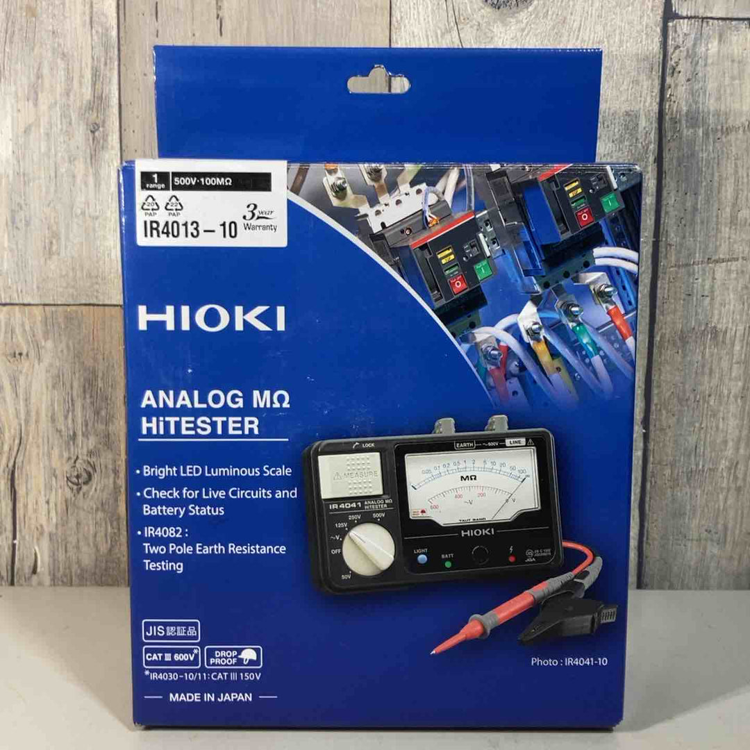 ▼HIOKI アナログメグオームハイテスタ IR4013-10 絶縁抵抗計 単レンジ【戸田店】