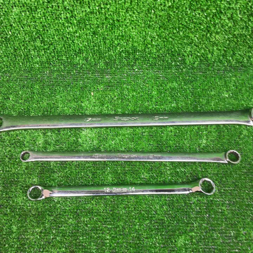 スナップオン S型レンチ SBXM1012、コンビネーションレンチ OEXM210B、OXIM8、ロングストレートメガネレンチ XDHFM1719、XDHFM1012、メガネレンチ XBM1214S 6点セット【藤沢店】