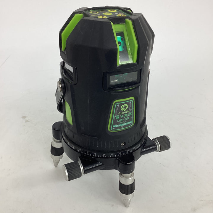◇FUKUDA|フクダ 【電子整準】フルライン グリーンレーザー墨出し器 FL-578GDE (本体+受光器セット)【狭山】