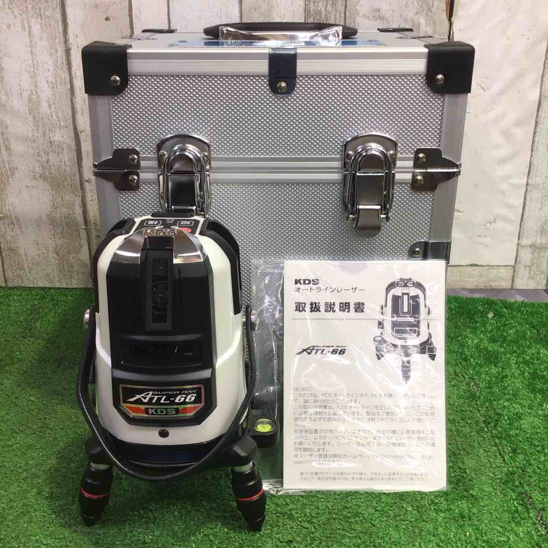 ムラテックKDS レーザー墨出し器 スーパーレイATL-66 受光器、三脚付き【町田店】