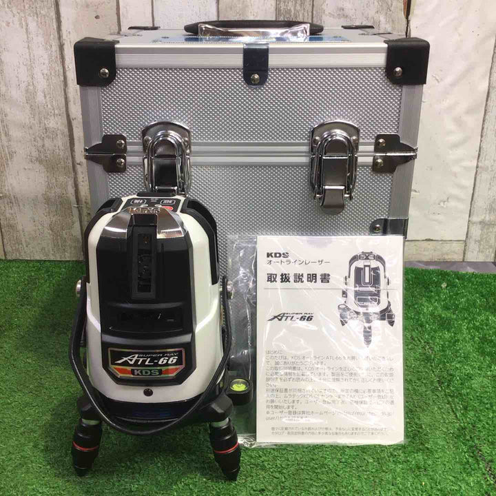 ムラテックKDS レーザー墨出し器 スーパーレイATL-66 受光器、三脚付き【町田店】