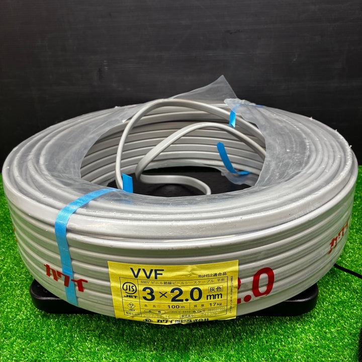 ◇カワイ電線 VVFケーブル 3×2.0mm 使いかけ 重量10.25kg【電材館越谷店】