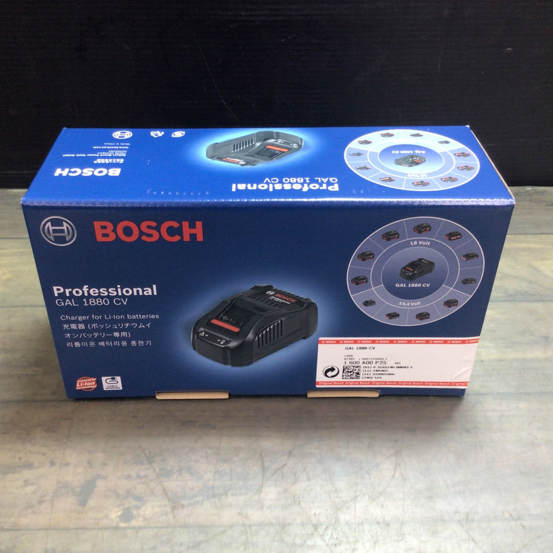 〇Bosch Professional(ボッシュ)18V バッテリー充電器セット(プロ用18V5.0Ahバッテリーx1個と高速充電器GAL1880CVx1個付) A1850LIB-SET【東大和店】