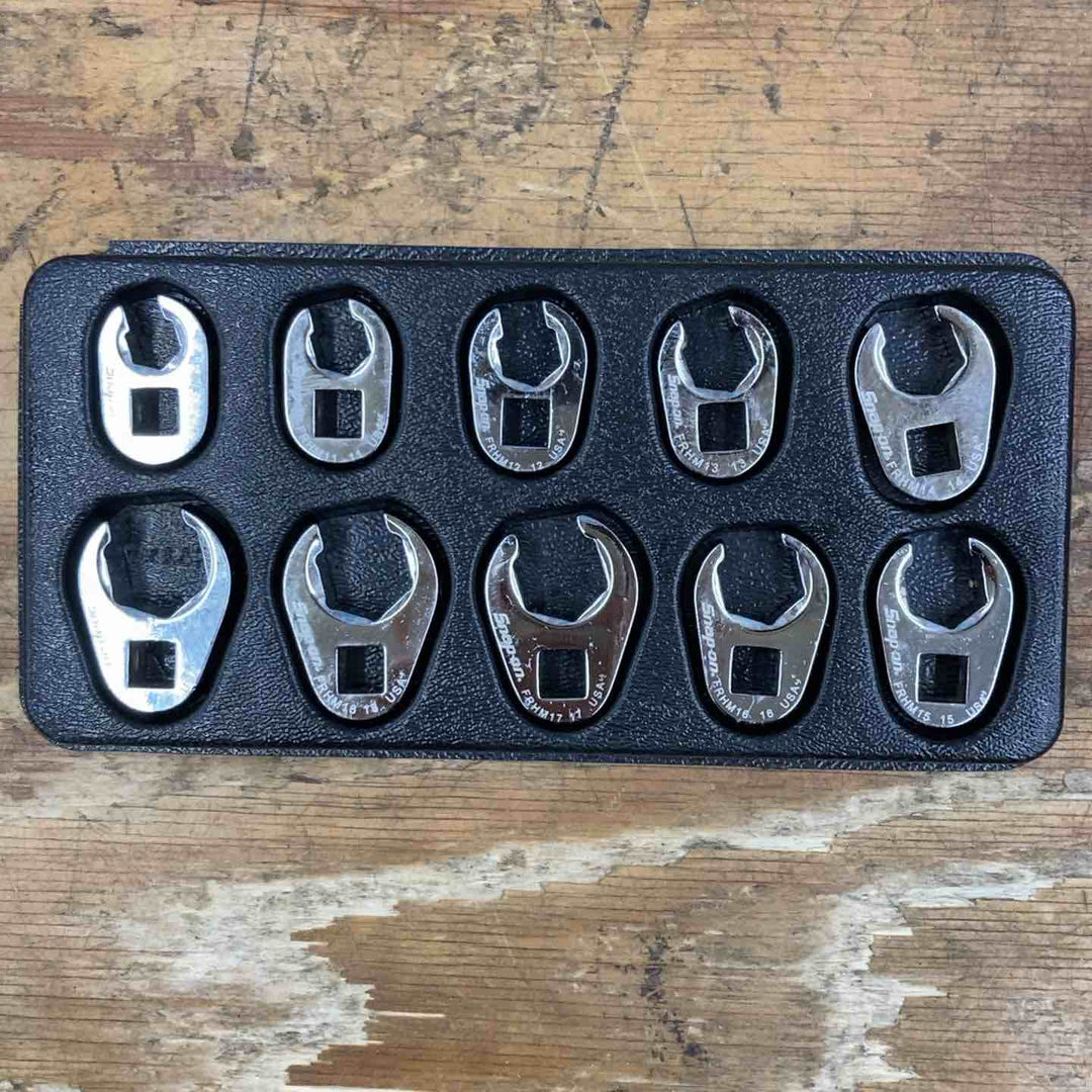 【中古品】▲スナップオン(Snap-on) フレアナットレンチ クローフットレンチ 10個セット FRHM19～10 3/8sq FRHM【柏店】