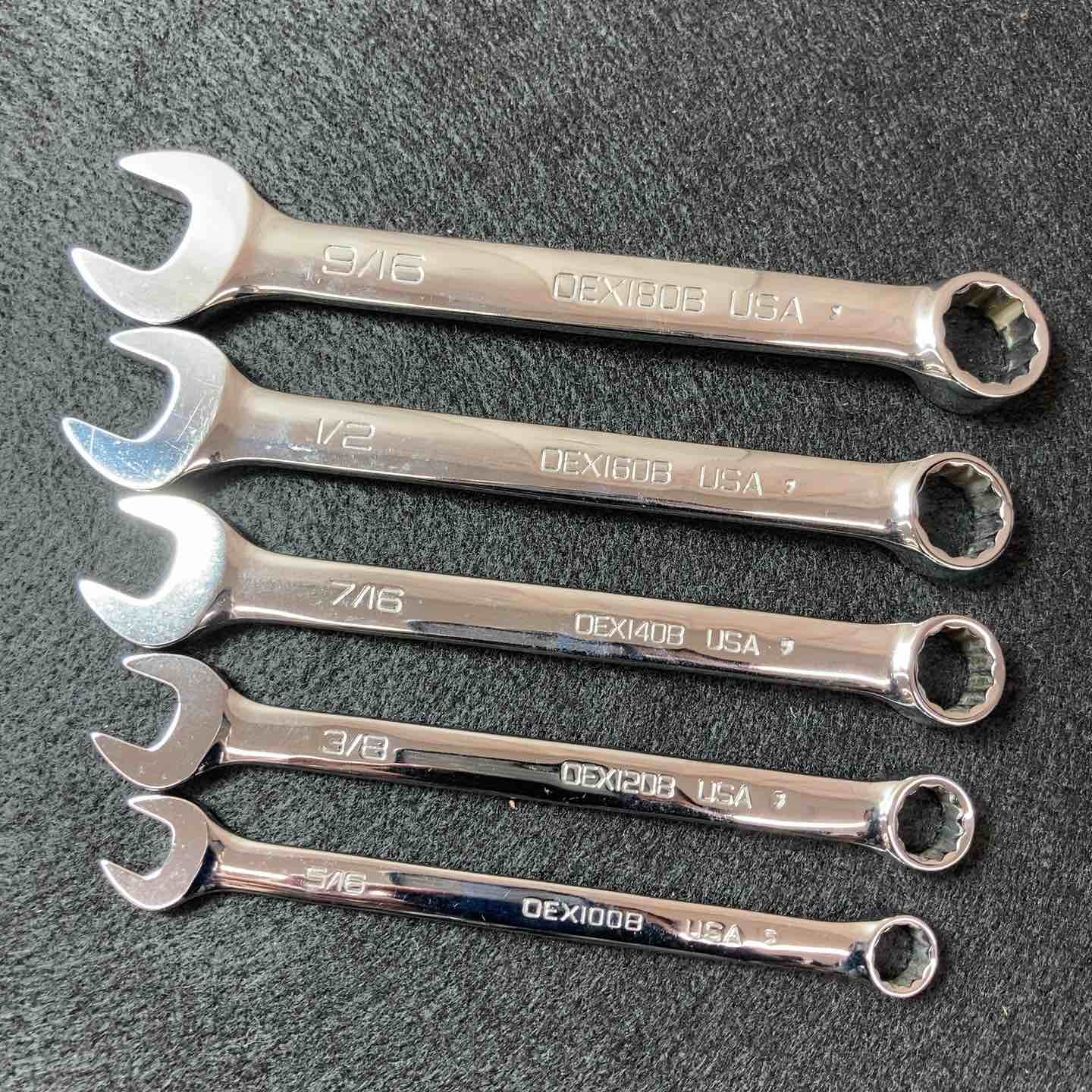 【中古美品】 Snap-on(スナップオン) OEX100B~OEX180B 5本 OEXM10B~OEXM14B 5本 コンビネーションレンチ 10本セット 【東大和店】 中古美品】 Snap-on(スナップオン) OEX100B~OEX180B 5本 OEXM10B