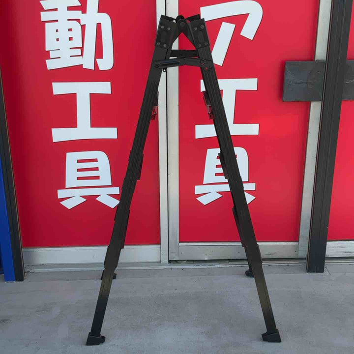 ◇長谷川工業(Hasegawa) BLACK LABEL 4段伸縮式はしご兼用脚立(ワンタッチバー付) RYZB-12 ブラックレーベル【藤沢店】