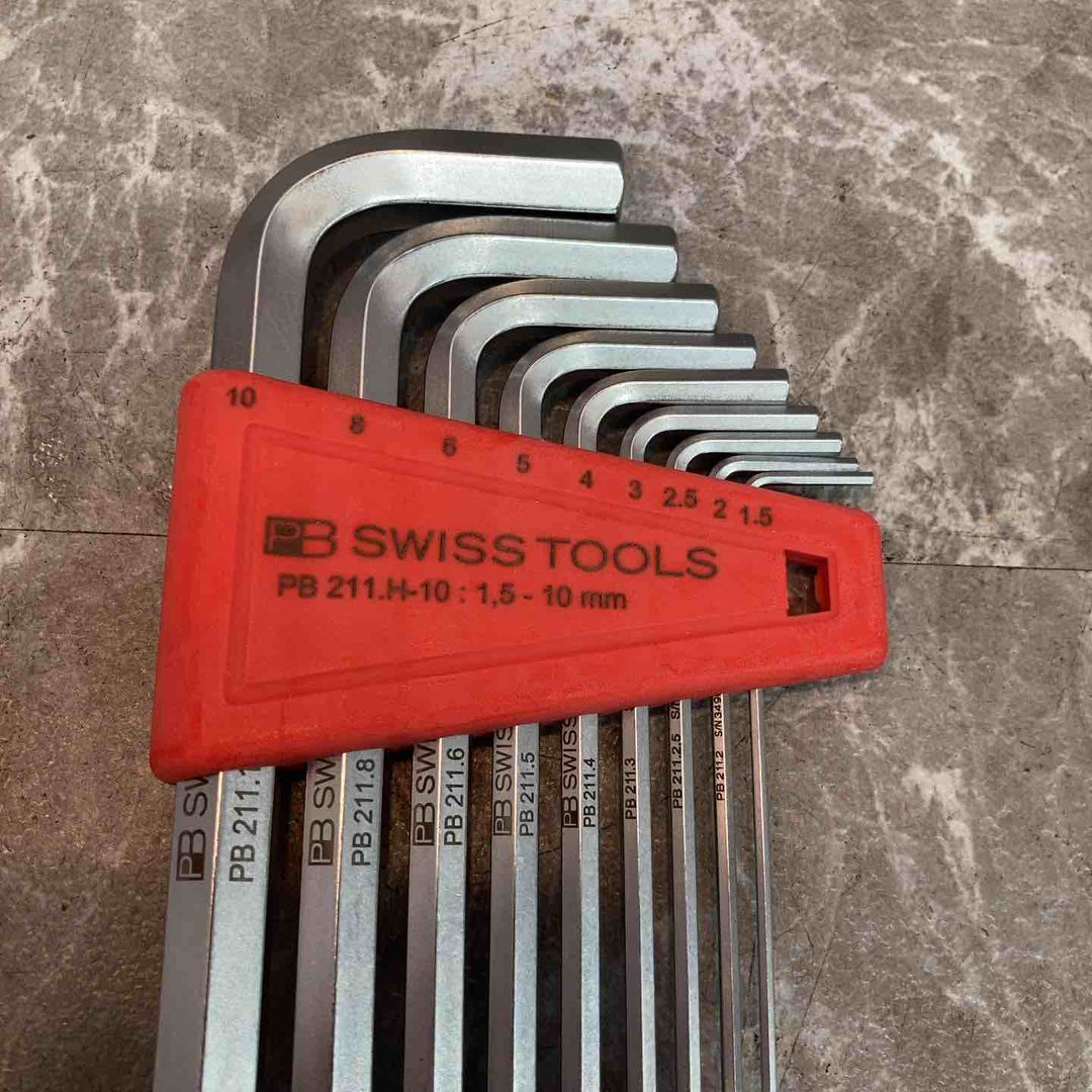 PB SWISS TOOLS(スイスツールズ) ホルダー付六角レンチセット ロング 9本組 (211.H-10) 1.5mm～10mm【八潮店】