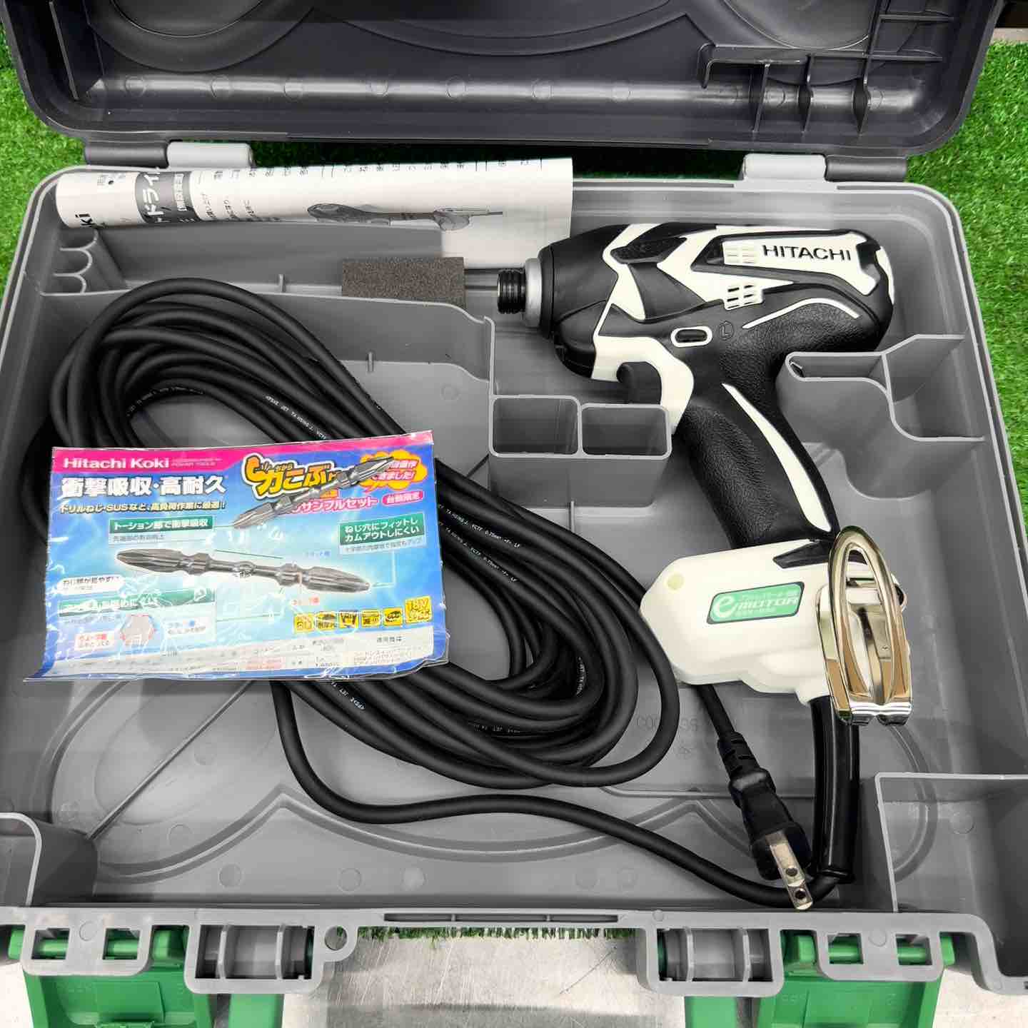美品】 日立 100V インパクトドライバー WH12VE 限定色 ホワイト