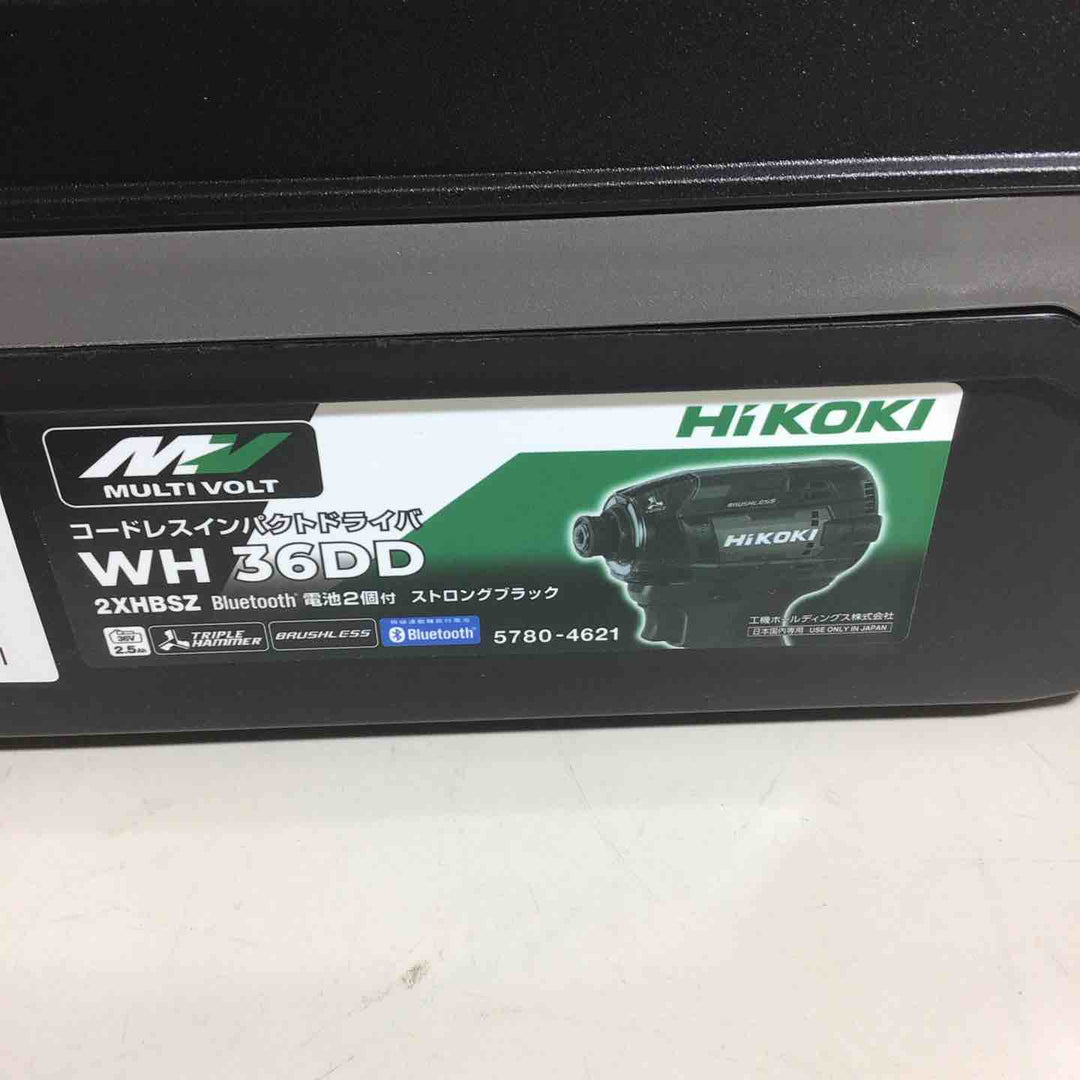 【未使用品】 ハイコーキ HIKOKI 日立 コードレス インパクトドライバ ストロングブラック WH36DD(2XHBSZ) フルセット インパクト ブラック 黒 純正 純正品 充電式 【戸田店】