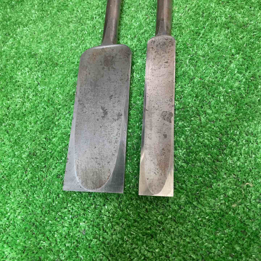 在銘「助延正」 突き鑿 2本組 ノミ 和工具【岩槻店】