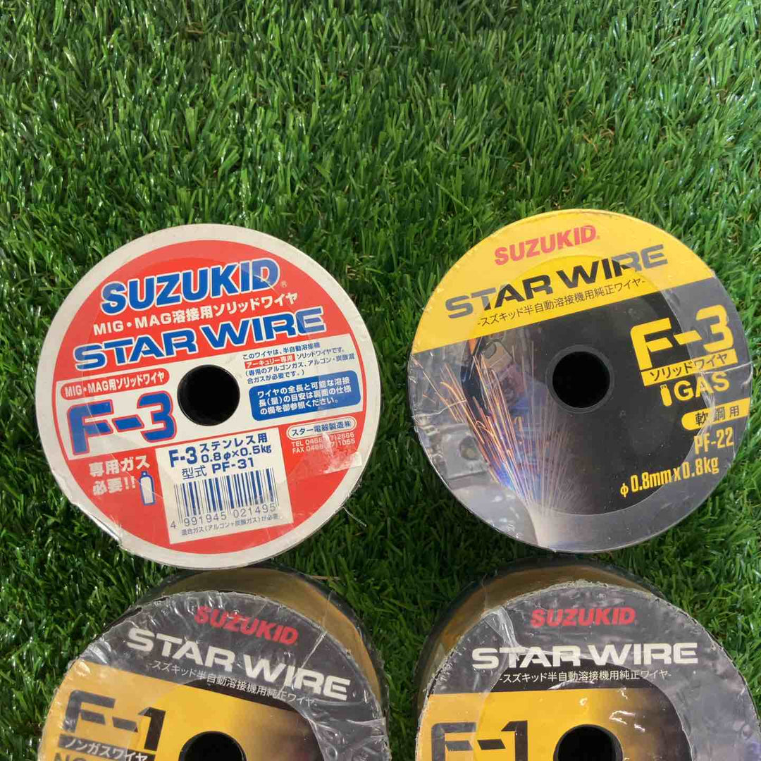◇スズキッド SUZUKID 半自動 溶接器 ワイヤ セット F-3 1個 / PF-31 1個 / PF-02 3個【戸田店】