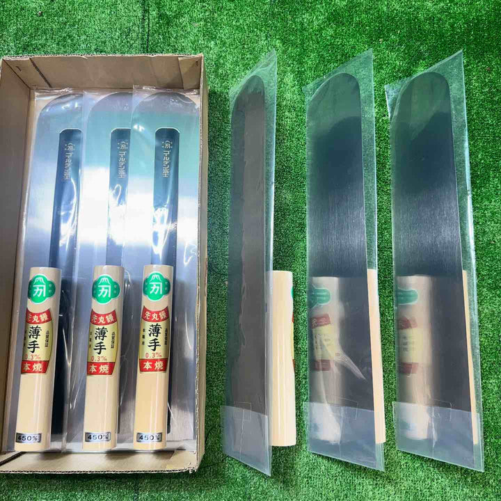 ゴールデン富士 先丸土間鏝 本焼 450mm 薄手 6丁セット【桶川店】