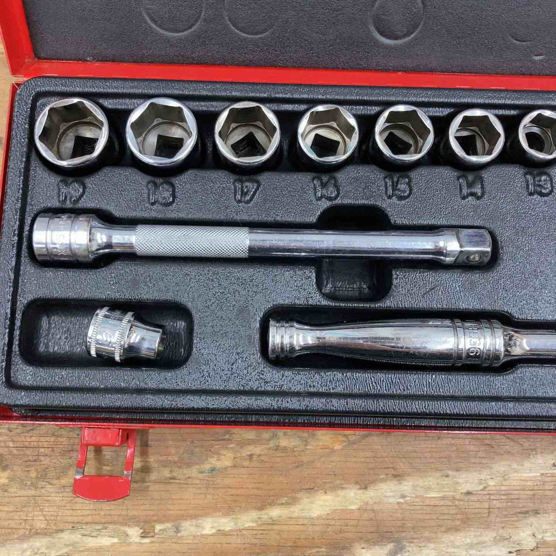 ▼Snap-on 3/8ラチェットソケットセット ユニバーサルソケット1つ欠品【柏店】