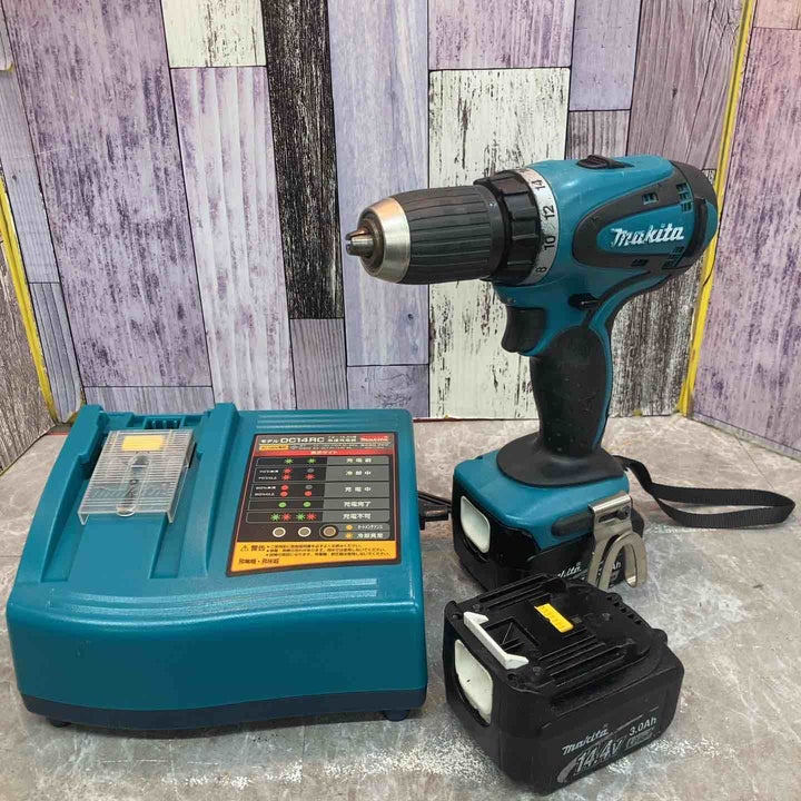 【中古品】★マキタ makita 14.4V コードレスドリルドライバー DF440DRFX バッテリー2個付【八潮店】