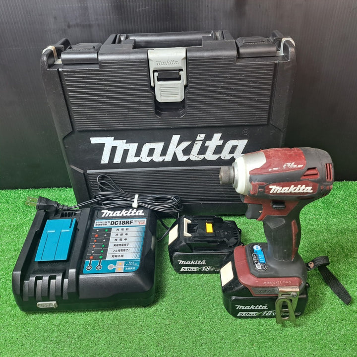 マキタ/makita 18V コードレスインパクトドライバー TD172DGXAR 18V5.0Ahバッテリー2個セット【岩槻店】