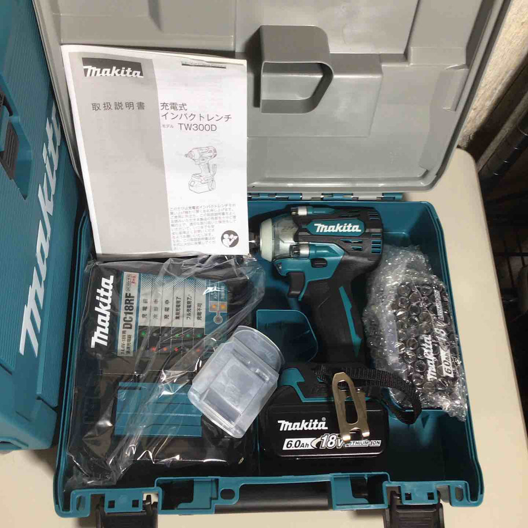 【未使用品】 マキタ makita コードレス インパクトレンチ TW300DRGX 5台 バッテリー&充電器付 フルセット 純正 充電式 18V 【戸田店】