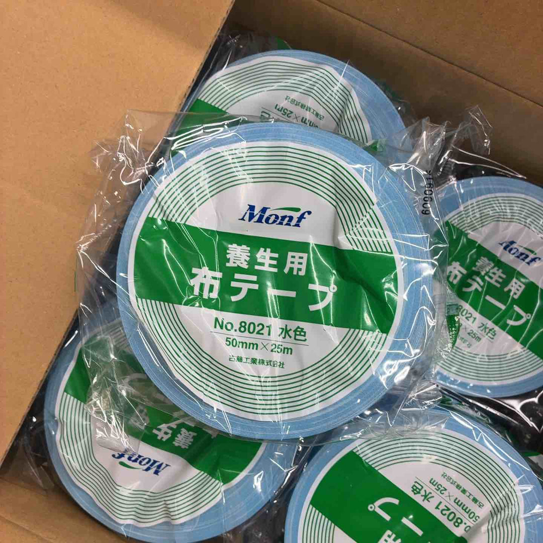 【2箱セット(計60巻)】古藤工業 MONF No.8021 養生用布粘着テープ 50mm×25m(30巻) 水色【藤沢店】