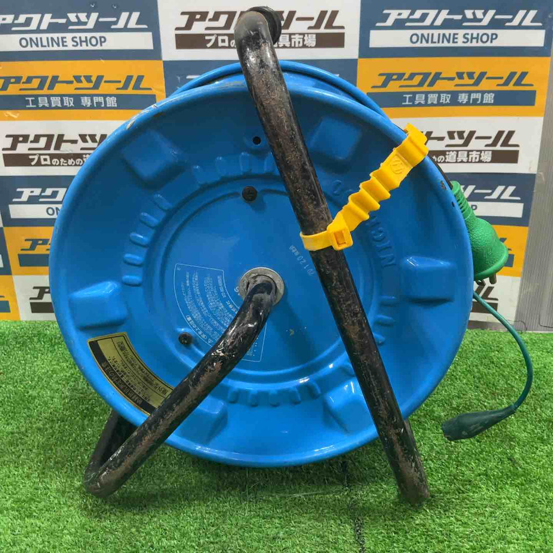 ◇日動 電工ドラム 防雨ELB付 NPW-EB33 30ｍ コードリール【草加店】