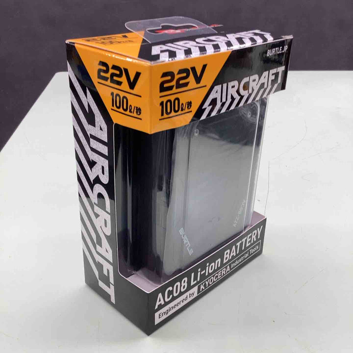 ◇BURTLE バートル エアークラフト 2024年モデル 22Vリチウムイオンバッテリー マットブラック AC08 78 F【越谷店】