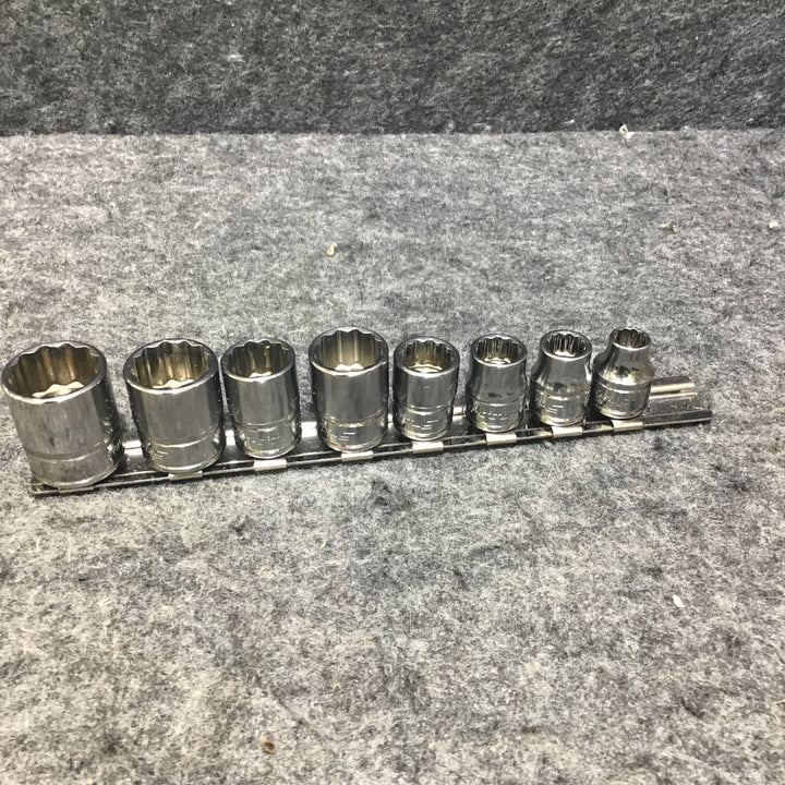 スナップオン(Snap-on)　12角 シャローソケット 8個セット　インチサイズ 5/16"～3/4" (F101～F241)【桶川店】