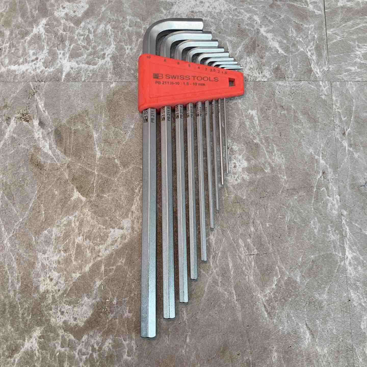 PB SWISS TOOLS(スイスツールズ) ホルダー付六角レンチセット ロング 9本組 (211.H-10) 1.5mm～10mm【八潮店】