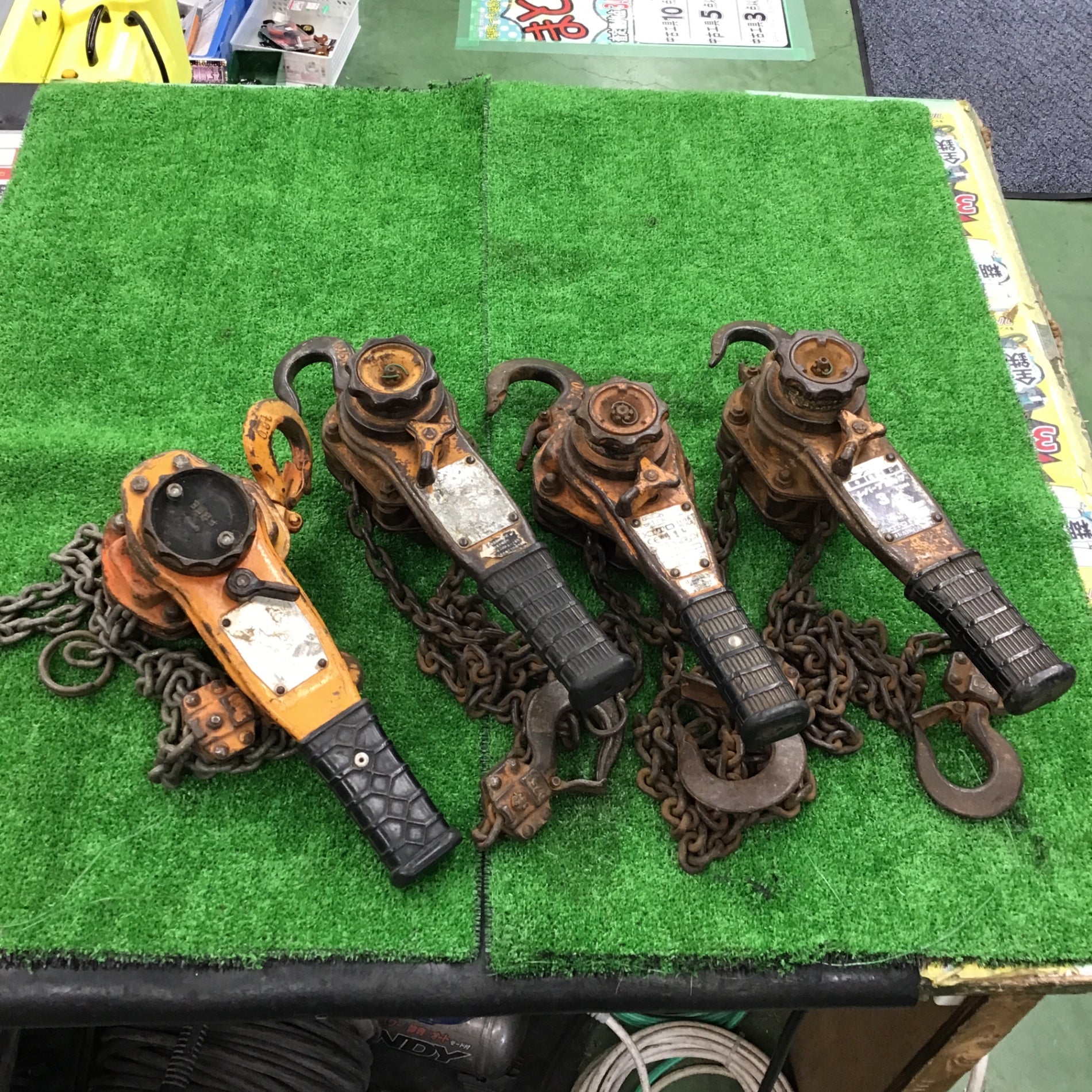 ジャンク品】 メーカー不明、キトー、等 レバーブロック ～1トンクラス