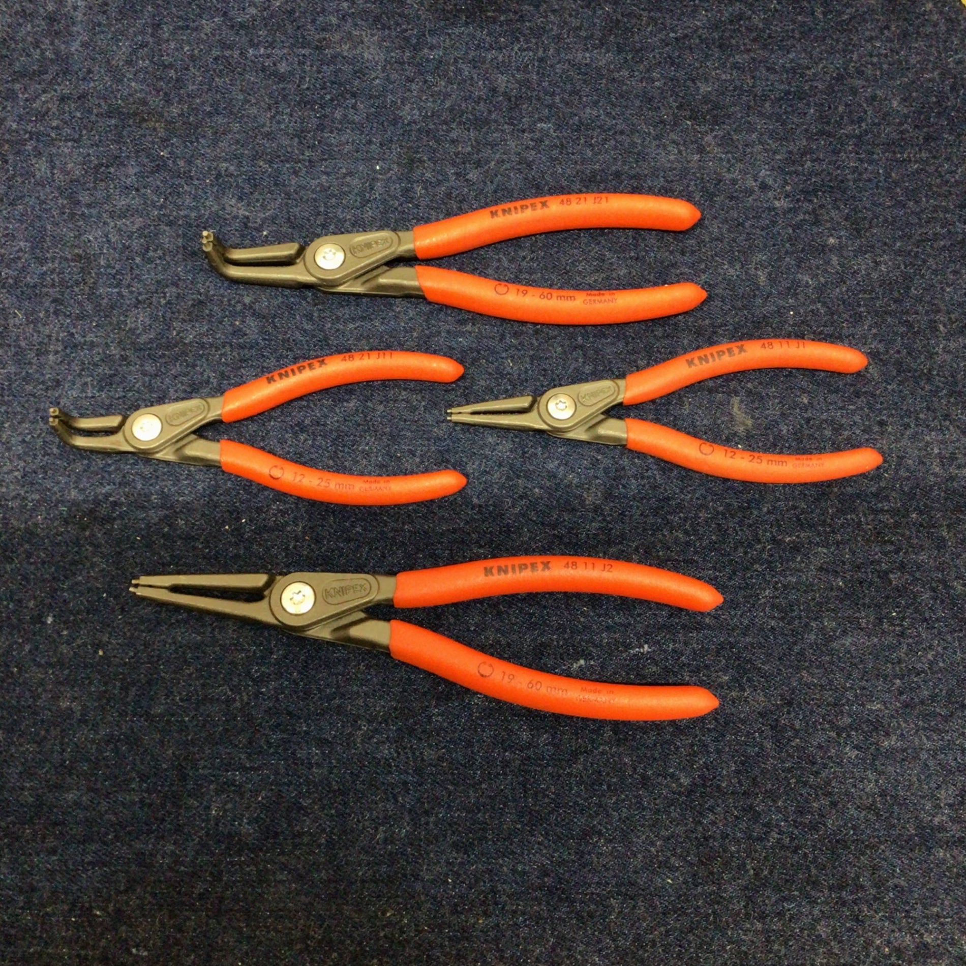 クニペックス(KNIPEX) 8本組 精密スナップリングプライヤーセット 