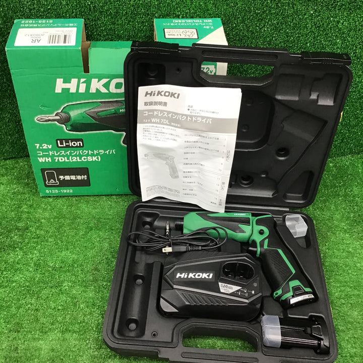◇ハイコーキ(HIKOKI ※旧:日立工機) 7.2V コードレスペンインパクトドライバー WH7DL(2LCSK)【桶川店】