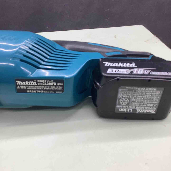 マキタ コードレス掃除機CL280青 カプセル式&サイクロン 18Vバッテリ充電器付 CL280FDRFC【越谷店】
