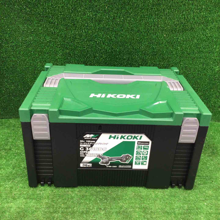 【特別特価！未使用品】HiKOKI(ハイコーキ) 36V 充電式100mmディスクグラインダ G3610DC スライドスイッチ 蓄電池2個・充電器・ケース付 G3610DC(2XPBZ)【桶川店】