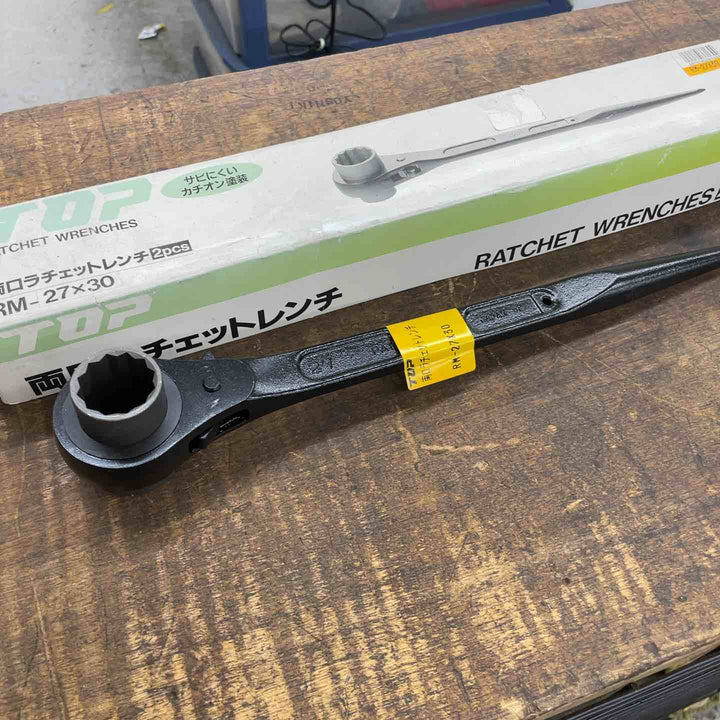 トップ(TOP) 両口ラチェットレンチ シノ付 RM-27×30【八潮店】