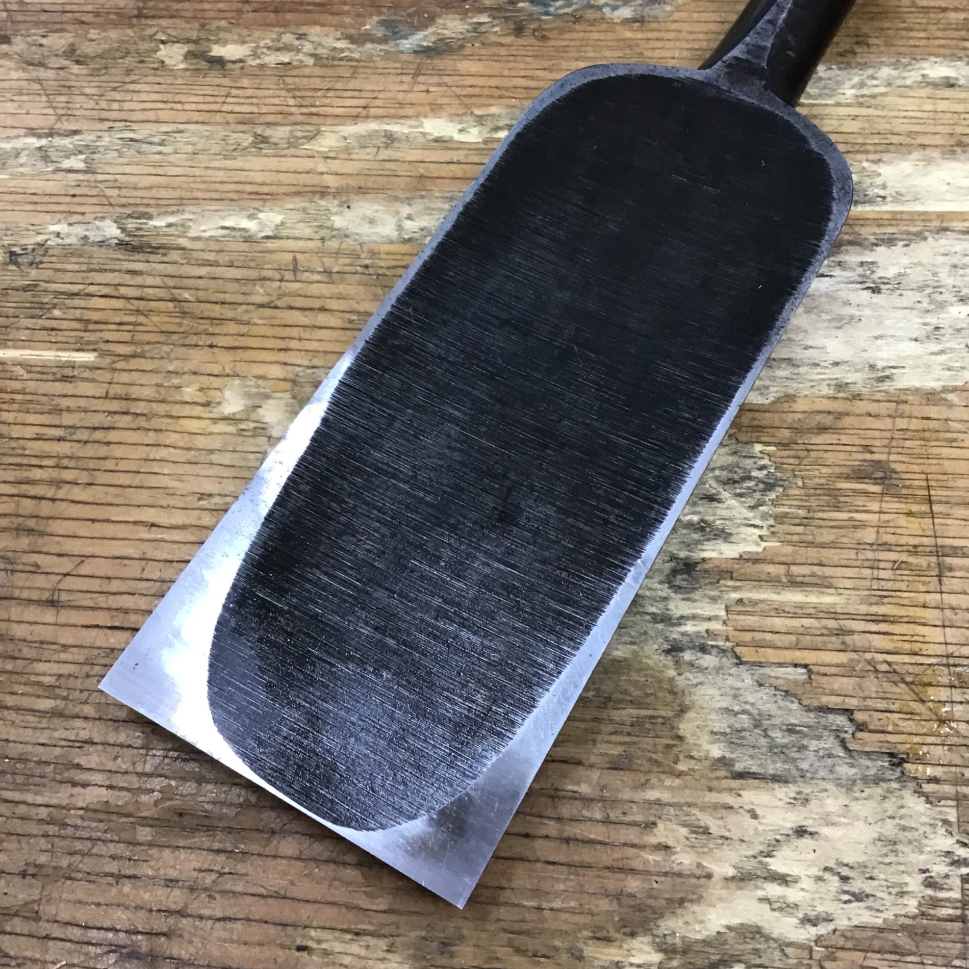 中古品】 「小鉄」銘 突き鑿 のみ 和工具 木工 Japanise Chisel