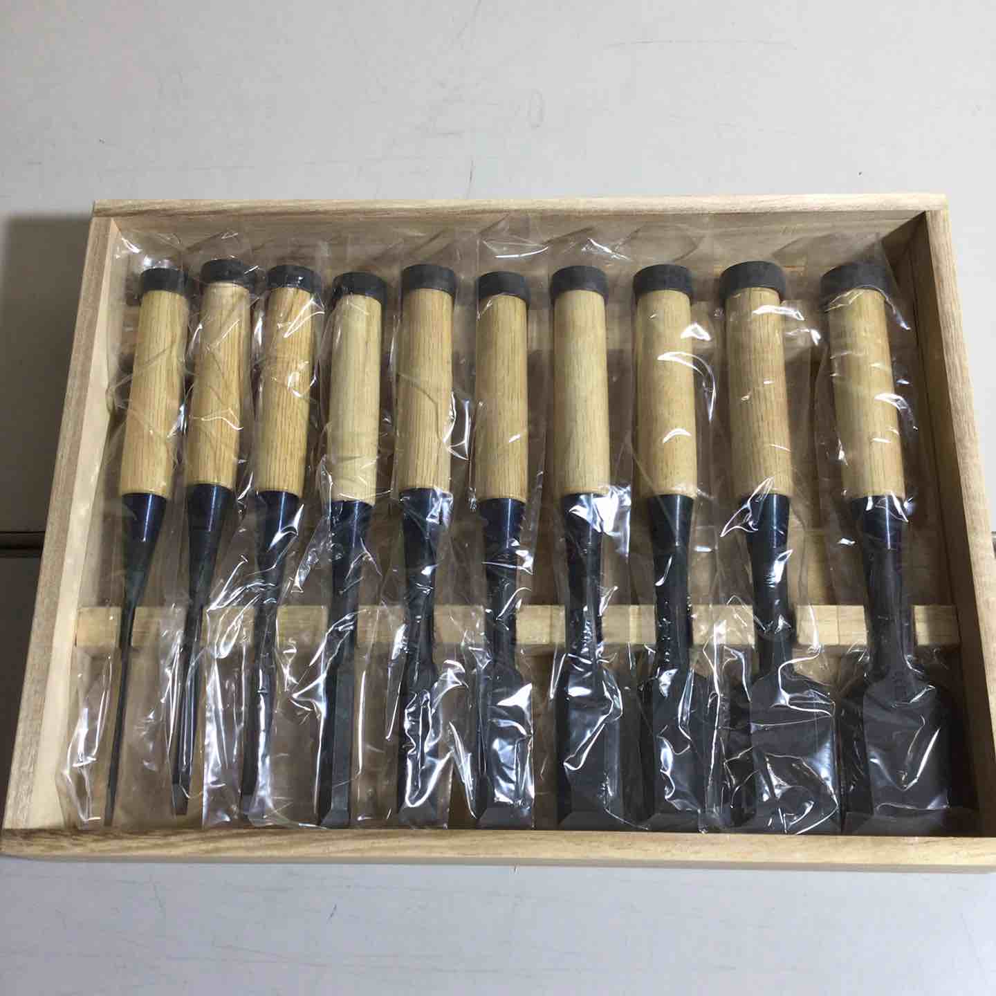 未使用品】国慶 鑿 10本組 三代國慶作 奴鑿 鉋 大工道具 【戸田