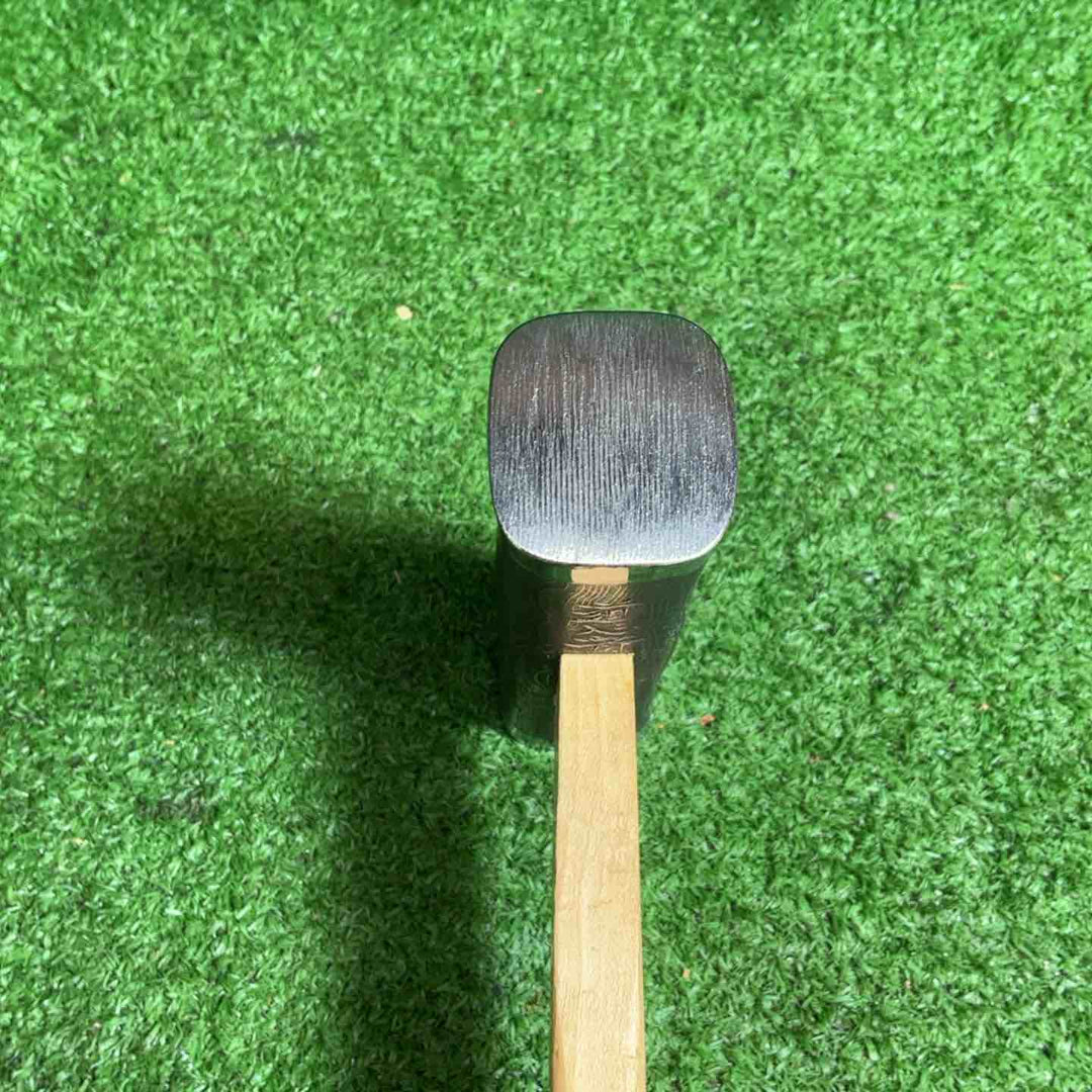 道心斎正行 玄翁  四角 鋼付 黒木目 150匁 グミ柄 中古品【藤沢店】