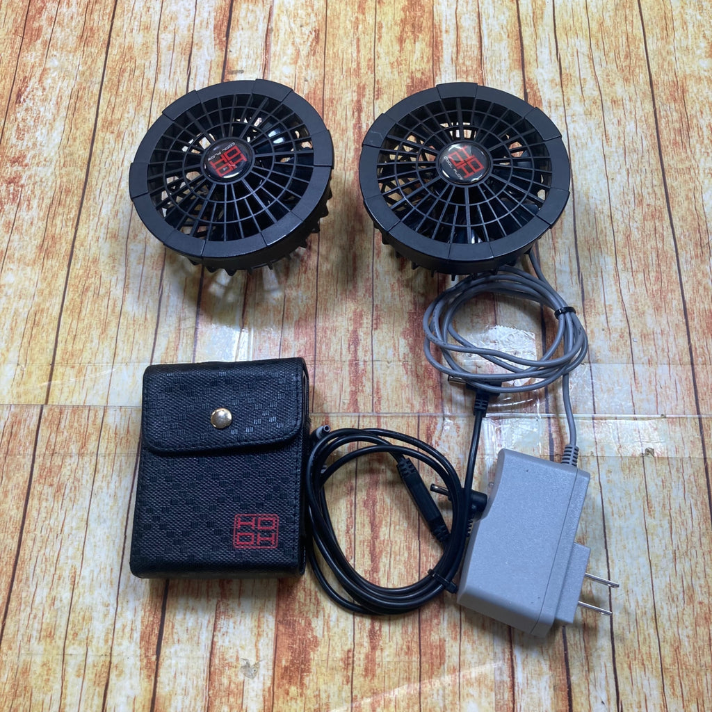 HooH ﾌｧﾝ＆ﾊﾞｯﾃﾘｰｾｯﾄ　v9101,9102 V1902快適ウェア用ファンセット - HOOH VILEA 作業着と電動