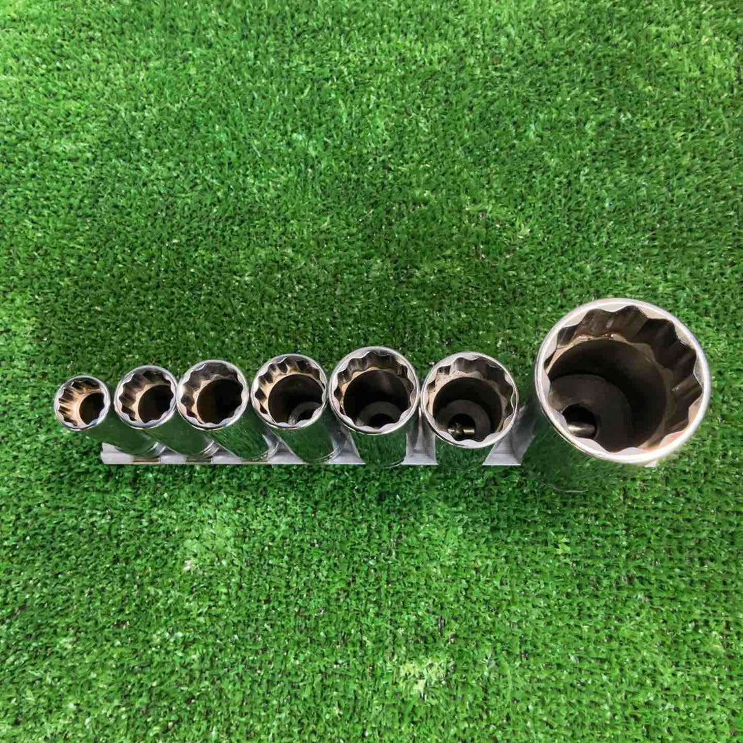 スナップオン(Snap-on) ディープソケット 7個セット SF141(7/16)・SF161(1/2)・SF181(9/16)・SF201(5/8)・SF221(11/16)・SF241(3/4)・S381(1-3/16)【八潮店】