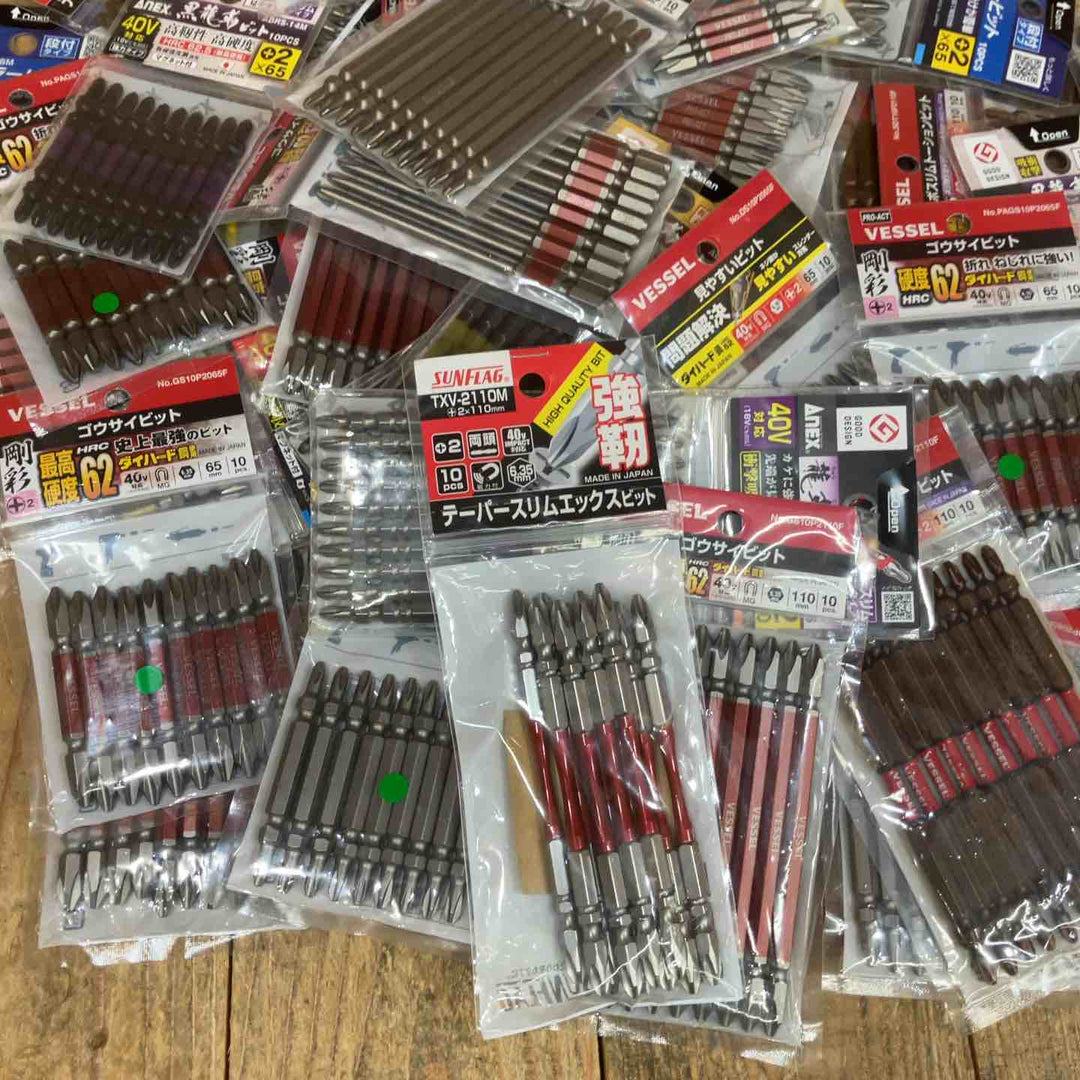 インパクト ビットまとめ売り 10本入 計100個(計1000本) VESSEL ベッセル SUNFLAG ANEX アネックス【所沢店】